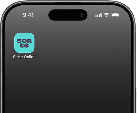 Celular com o app da Sorte Online
